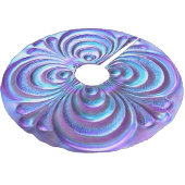 Paarse blauw iriserend ontwerp kerstboom rok (Gekanteld)