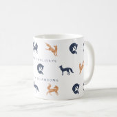 Paarse Blauw & Koper Vakantie Woodland Forest Voss Koffiemok (Voorkant rechts)