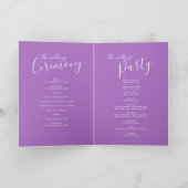 Paarse blauw modern cascading kunst bruiloft progr programma (Binnen)