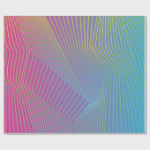 Paarse blauw ombre en strepen cadeaupapier (Vlak)