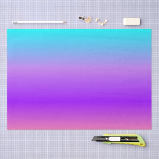 Paarse blauw ombre tissuepapier (Craft)