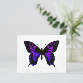 Paarse blauw ombre wing Butterfly Briefkaart (Staand voorkant)