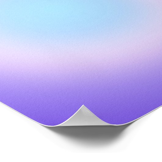 Paarse blauw roze aura gradient poster (Hoek)