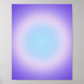 Paarse blauw roze aura gradient poster (Voorkant)