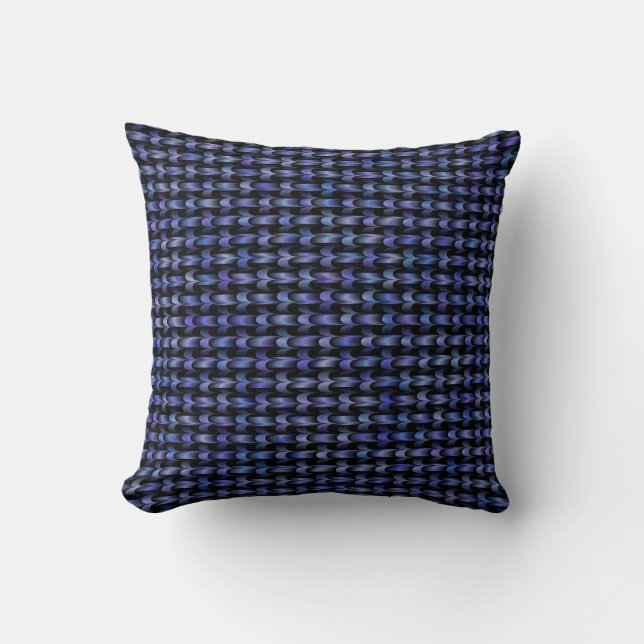 Paarse blauw roze weefpatroon kussen (Voorkant)