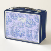 paarse blauw Toile de Jouy afgedrukt (Achterkant)