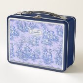 paarse blauw Toile de Jouy afgedrukt (Voorkant)