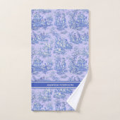  paarse blauw Toile de Jouy afgedrukt Bad Handdoek (Handdoek)