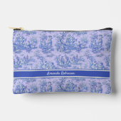  paarse blauw Toile de Jouy afgedrukt Etui (Voorkant)