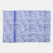  paarse blauw Toile de Jouy afgedrukt Theedoek (Horizontaal)