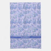  paarse blauw Toile de Jouy afgedrukt Theedoek (Verticaal)