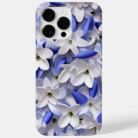 PAARSE BLAUW WIT 3-D PAPIER LOOK BLUEBELLS