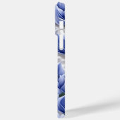 PAARSE BLAUW WIT 3-D PAPIER LOOK BLUEBELLS Case-Mate iPhone CASE (Achterkant / Links)