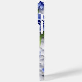 PAARSE BLAUW WIT 3-D PAPIER LOOK BLUEBELLS Case-Mate iPhone CASE (Achterkant / Links)