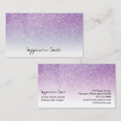 *~* Paarse Blauw Wit Ombre Gradient Glitter Visitekaartje (Voorkant / Achterkant)