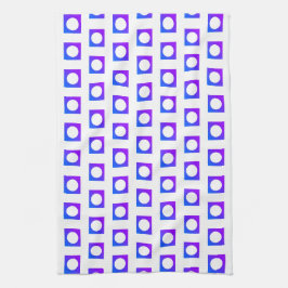 Paarse Blauw Witte Cirkels Vierkantjes 4Alex Theedoek