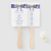 Paarse blauwdiamant - bowweddenschappen handwaaier (Voorkant en achterkant)