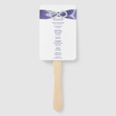 Paarse blauwdiamant Infinity Wedding Program Fans Handwaaier (Achterkant)