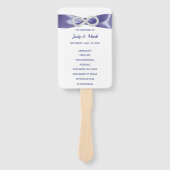 Paarse blauwdiamant Infinity Wedding Program Fans Handwaaier (Voorkant)
