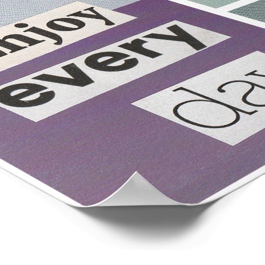 Paarse & Blauwe Aanmoediging Poster (Hoek)