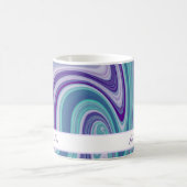 Paarse blauwe Abstracte golf Koffiemok (Center)
