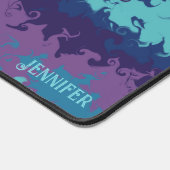 Paarse Blauwe Abstracte Moderne Kleurrijke Boho Na Bureaumat (Hoek)