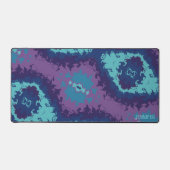 Paarse Blauwe Abstracte Moderne Kleurrijke Boho Na Bureaumat (Voorkant)