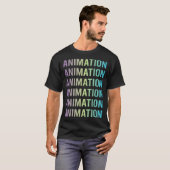 Paarse Blauwe Animatie T-shirt (Voorkant volledig)