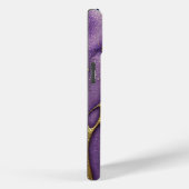 Paarse, blauwe, aqua en gouden Case-Mate iPhone case (Achterkant / Rechts)