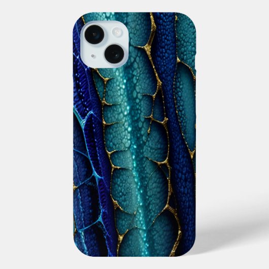 Paarse, blauwe, aqua en gouden Case-Mate iPhone case (Achterkant)