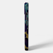 Paarse, blauwe, aqua en gouden Case-Mate iPhone case (Achterkant / Links)