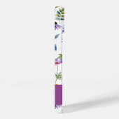 Paarse Blauwe Aquarel Wilde Bloem Naam Case-Mate iPhone Case (Achterkant / Rechts)
