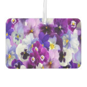 Paarse Blauwe Blanke Floral Flowers Luchtverfrisser (Achterkant)