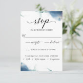 Paarse, Blauwe, Blauwgroen Waterverf RSVP met Maal (Staand voorkant)