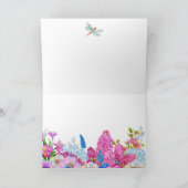 Paarse blauwe bloemen bloeien voorjaar kaart (Binnen)