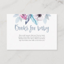 Paarse Blauwe Bloemen Boeken voor baby Baby shower
