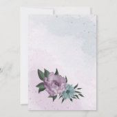 paarse blauwe bloemen botanisch save the date (Achterkant)