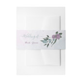 paarse blauwe bloemen botanische bruiloft uitnodigingen wikkel (Voorkant Voorbeeld)