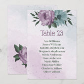 paarse blauwe bloemen botanische kaart (Voorkant / Achterkant)