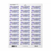 Paarse Blauwe Bloemen Label (Full Sheet)