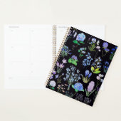 paarse Blauwe Bloemen Olieverfschilderij Effect Zw Planner (Display)