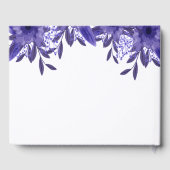 Paarse blauwe bosbouw bruiloft gastenboek (Achterkant)