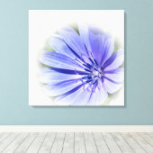 paarse blauwe cichorei canvas afdruk (Insitu (Houten vloer))