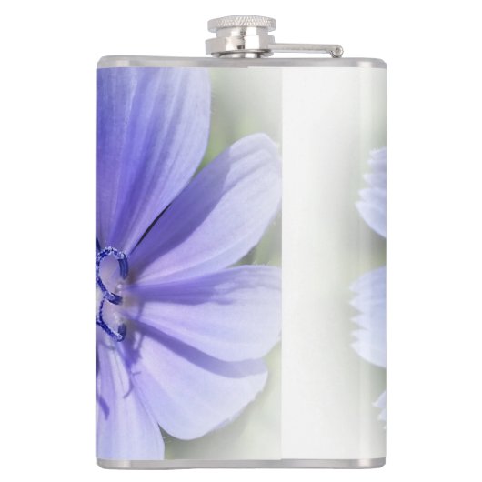 paarse blauwe cichorei heupfles (Achterkant)