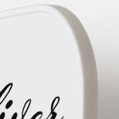 Paarse blauwe diagonale streep pickleball paddle (Links Detail)