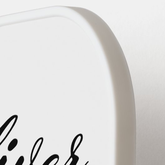 Paarse blauwe diagonale streep pickleball paddle (Links Detail)