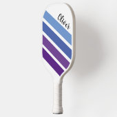 Paarse blauwe diagonale streep pickleball paddle (Links)