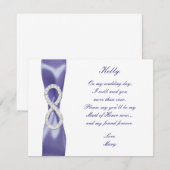 Paarse blauwe diamant oneindig gemaakt van edelach (Voorkant / Achterkant)