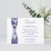 Paarse Blauwe Diamant Oneindig Huwelijksdetailkaar Kaart (Staand voorkant)