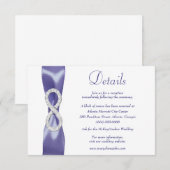 Paarse Blauwe Diamant Oneindig Huwelijksdetailkaar Kaart (Voorkant / Achterkant)